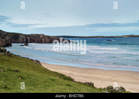 Traigh Allt Chailgeag spiaggia vicino a Durness e Sangobeg costa nord della Scozia Foto Stock