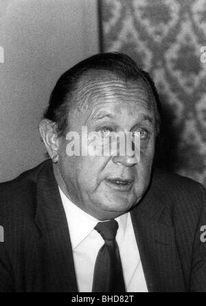 Genscher Hans-Dietrich, 21.3.1927 - 31.3.2016, politico tedesco (FDP), ministro degli Esteri, ritratto, , Foto Stock