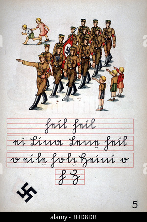 Nazionalsocialismo / nazismo, organizzazioni, Sturmabteilung (Stormtruppa), tratto da un libro per bambini, circa 1936, Foto Stock