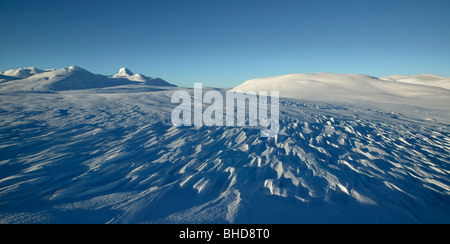 Inverno, Mt. Kerlingafjoll, Highlands Centrali, Islanda Foto Stock