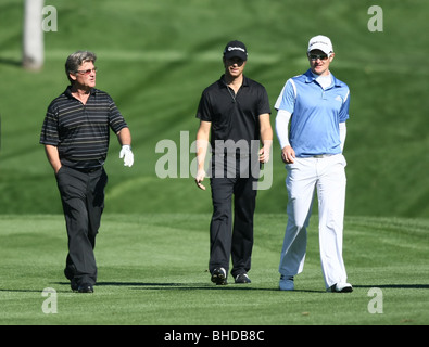 JUSTIN ROSE KURT RUSSELL OLI GOLFISTA E ATTORI LA QUINTA CA USA 24 Gennaio 2010 Foto Stock