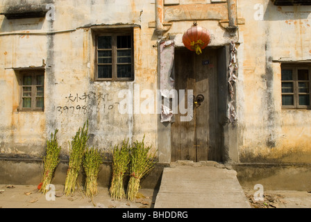 Facciata di un Hui casa di stile nella provincia di Jiangxi, Cina Foto Stock