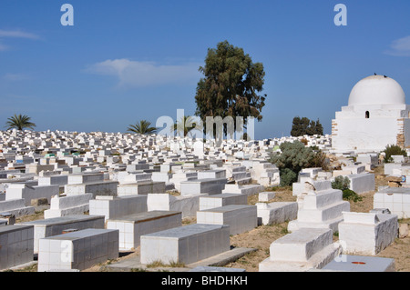 Sidi el Mazeri cimitero, Monastir, Governatorato di Monastir, Tunisia Foto Stock