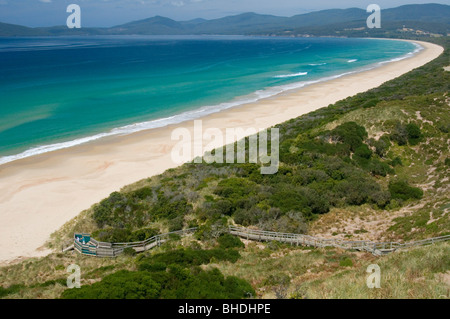 Adventure Bay dal collo, Bruny Island, Tasmania, Australia Foto Stock