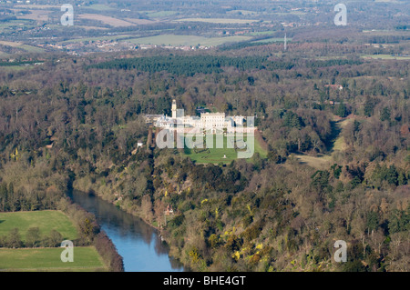 Cliveden House, Taplow, Berkshire. Vista aerea. Foto Stock