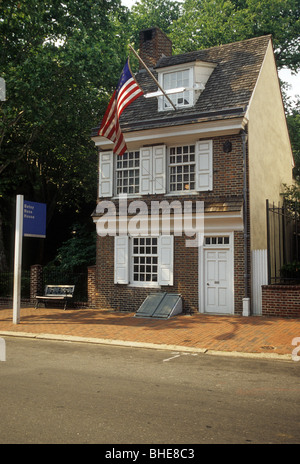 La Betsy Ross House, 239 Arch Street, Quartiere Storico, Philadelphia, Pennsylvania Foto Stock