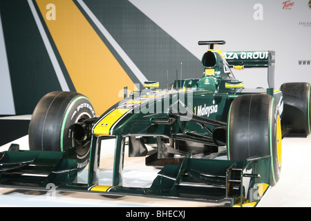 Lotus Cosworth T127 una vettura di Formula 1 al team di lancio in London Inghilterra England Foto Stock