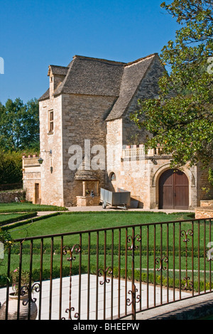 Casa di campagna privata, fiume Dordogne Valley, a sud-ovest della Francia e d'Europa. Foto Stock