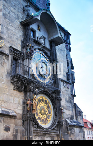 Orologio Astronomico di Praga, Repubblica Ceca Foto Stock