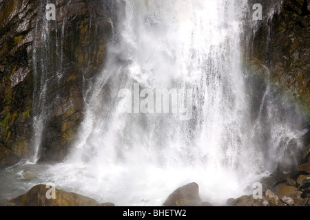 Stuibenfall, Tryols cascata più alta, vicino Umhausen, Otztal valley, Tirolo, Austria Foto Stock