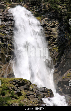 Stuibenfall, Tryols cascata più alta, vicino Umhausen, Otztal valley, Tirolo, Austria Foto Stock