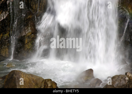 Stuibenfall, Tryols cascata più alta, vicino Umhausen, Otztal valley, Tirolo, Austria Foto Stock