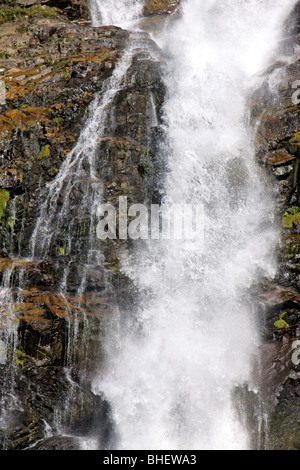 Stuibenfall, Tryols cascata più alta, vicino Umhausen, Otztal valley, Tirolo, Austria Foto Stock