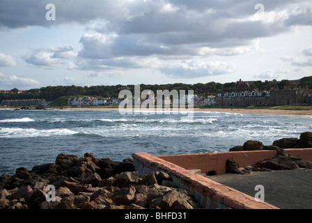 Dunbar East Lothian Scotland Regno Unito Porto Porto Mare spiaggia spiaggia di roccia Foto Stock