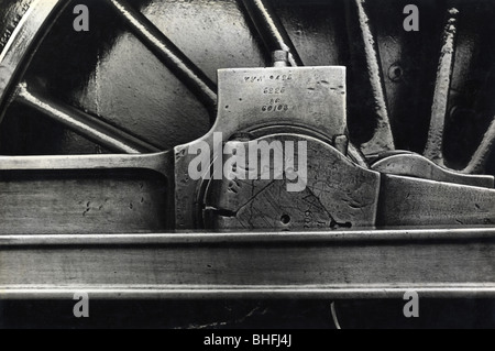 Incisi motore a vapore bielle e ruota motrice della classe A3 60103 / 4472 'Flying Scotsman" a Doncaster 6 Aprile 1967 Foto Stock