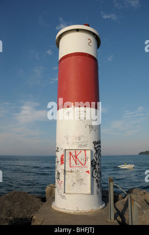 Baia di Irondequoit ingresso, Rochester NY USA. Foto Stock