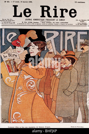 Stampa / media, riviste / riviste, 'le Rire', volume 2nd, n° 63, Paris, 18.1.1896, titolo, collezione privata, , Foto Stock