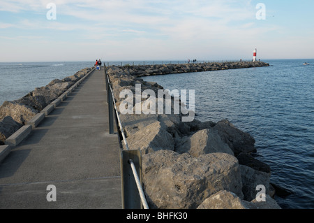 Baia di Irondequoit ingresso, Rochester NY USA. Foto Stock