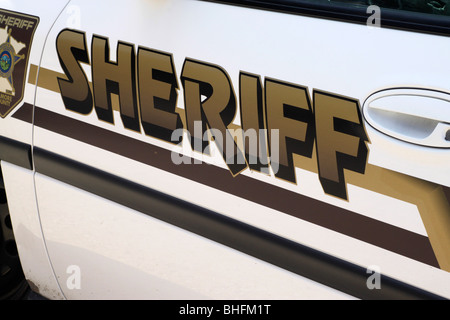 Sheriff auto da noi county sheriff Foto Stock