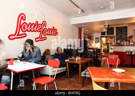 Stoccolma Svezia Scandinavia Louie Louie cafe Foto Stock