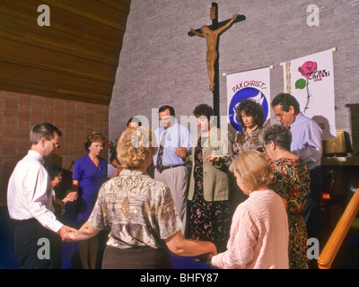 Banner per Pax Christi gruppo di preghiera della Chiesa Cattolica Foto Stock