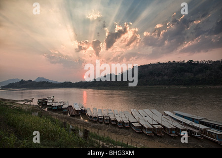 Il fiume Mekong Luang Prabang laos Foto Stock