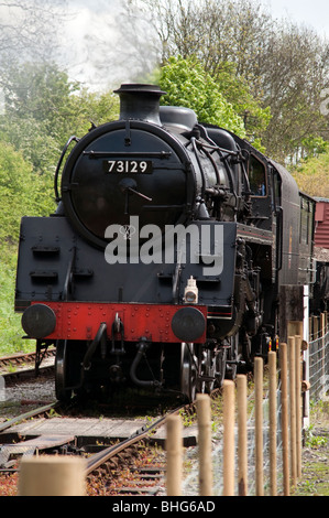 Vapore e treni diesel a Swanwick Junction Butterley ferrovia Midland centro nel Derbyshire, Inghilterra Foto Stock