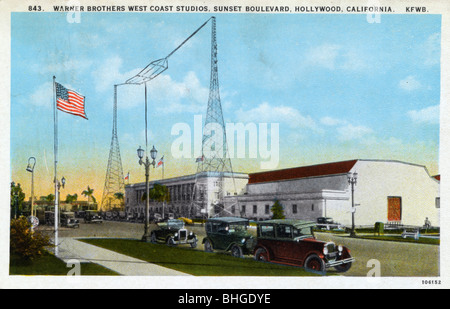 La Warner Brothers West Coast Studios di Hollywood e Los Angeles, California, USA, 1925. Artista: sconosciuto Foto Stock