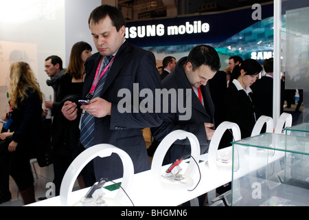 Il Mobile World Congress 2010 riunisce gli sviluppi più recenti nel settore wireless. Foto Stock