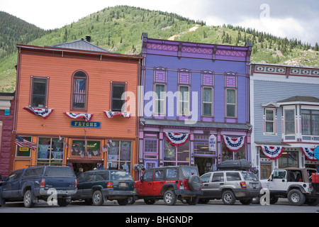 Epoca Vittoriana in architettura Silverton, Colorado. Foto Stock