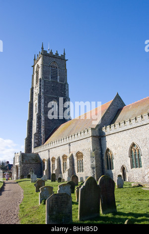 Chiesa Parrocchiale della Santissima Trinità e tutti i santi, Winterton-on-Sea, Norfolk GB UK Foto Stock