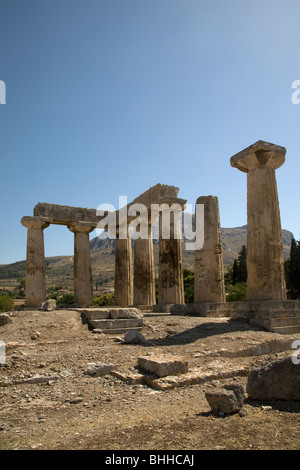 Antica Corinto Pelponnese Grecia Foto Stock