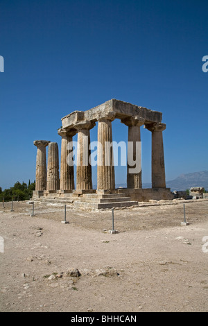 Antica Corinto Pelponnese Grecia Foto Stock