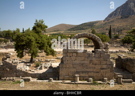 Antica Corinto Pelponnese Grecia Foto Stock