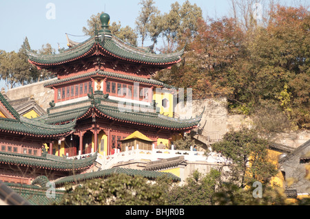 Tempio Jinshan in Zhenjiang, provincia dello Jiangsu, Cina e Asia Foto Stock