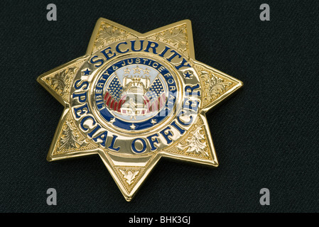 Special Security Officer badge in ottone Foto Stock