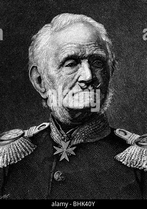 Wrangel, Friedrich Heinrich conte di, 13.4.1784 - 1.11.1877, prussiano generale, ritratto, incisione in legno, 2nd metà 19th secolo, , Foto Stock