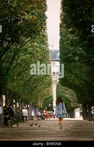 Paris. France. Gardens of the Palais Royal. 1st Arrondissement. Foto Stock