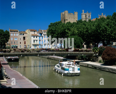 Vista lungo il Canal de la Robine Foto Stock