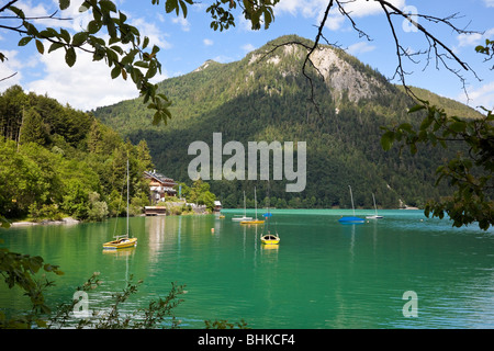 Lago di Walchensee, Baviera, Germania meridionale, Europa, lago di montagna in estate Foto Stock