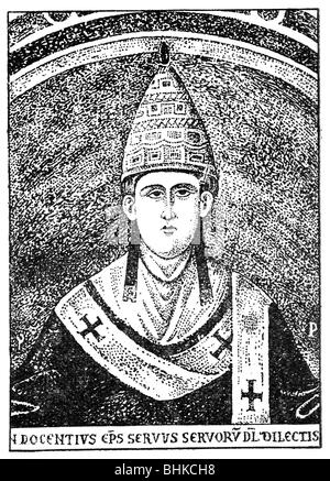 Innocent III (Lotario Conte segni), 1160/1161 - 16.7.1216, papa 1.8.1198 - 16.7.1216, mezza lunghezza, disegno, URSS, 20th secolo, , Foto Stock