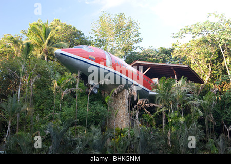 Boeing 727 camera presso l'Hotel Costa Verde, Manuel Antonio, Costa Rica Foto Stock