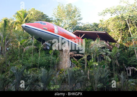 Boeing 727 camera presso l'Hotel Costa Verde, Manuel Antonio, Costa Rica Foto Stock