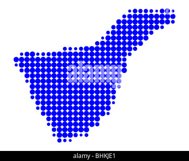 Mappa di Tenerife Foto Stock