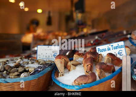 Lobster artigli in Rue Mouffetard, Parigi, Francia Foto Stock