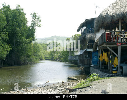 El Salvador. Zunzal.estuario del Tunco. Foto Stock