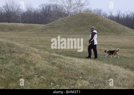 Hopewell Culture National Historical Park Indian mounds earthworks Chillicothe ohio Foto Stock