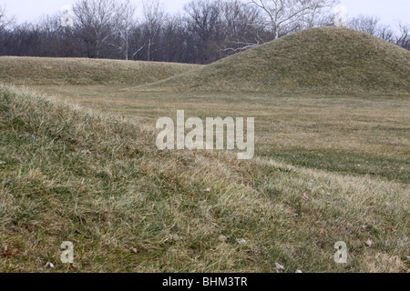 Hopewell Culture National Historical Park Indian mounds earthworks Chillicothe ohio Foto Stock