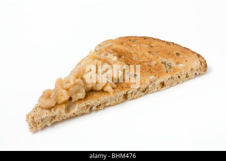 Inglese delicatezza di Morecambe bay potted brown gamberetti nel burro sul pane tostato. Foto Stock