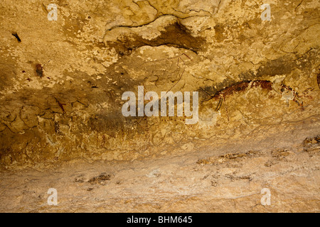 Destino Bell'Allegato arte rock Seminole Canyon Texas USA Foto Stock